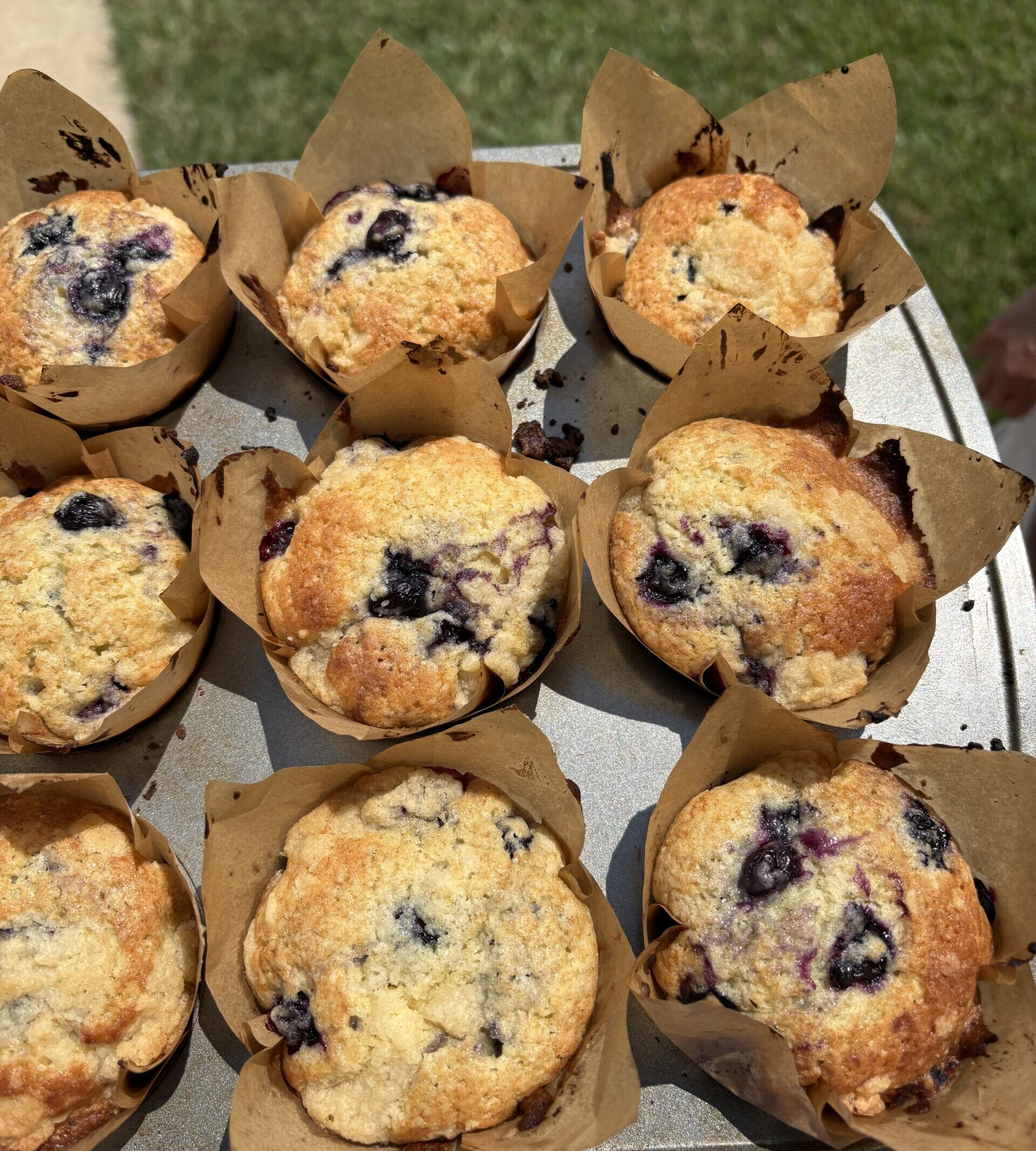 Moist, buttery blueberry muffins inspired by Jordan Marsh, topped with crunchy cinnamon streusel. The ultimate bakery-style muffin you can make at home! blueberry muffins, bakery-style muffins, Jordan Marsh muffins, crumb topping, blueberry streusel muffins, summer baking, muffin recipe, easy muffin recipe