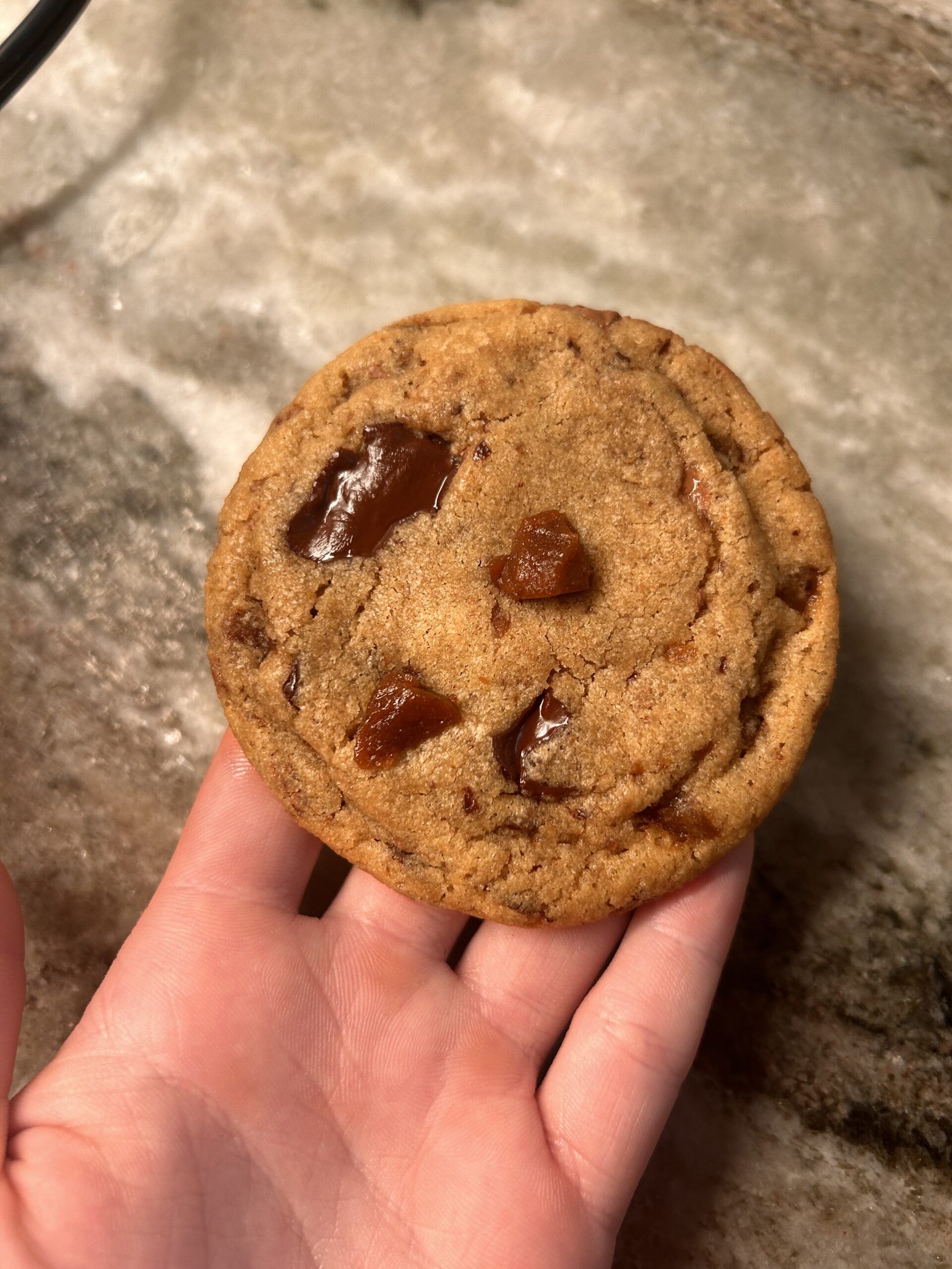 brown butter cookies, sourdough discard recipes, homemade toffee, chocolate chunk cookies, bakery style cookies, easy baking, chewy cookies, crinkly edges, cozy baking